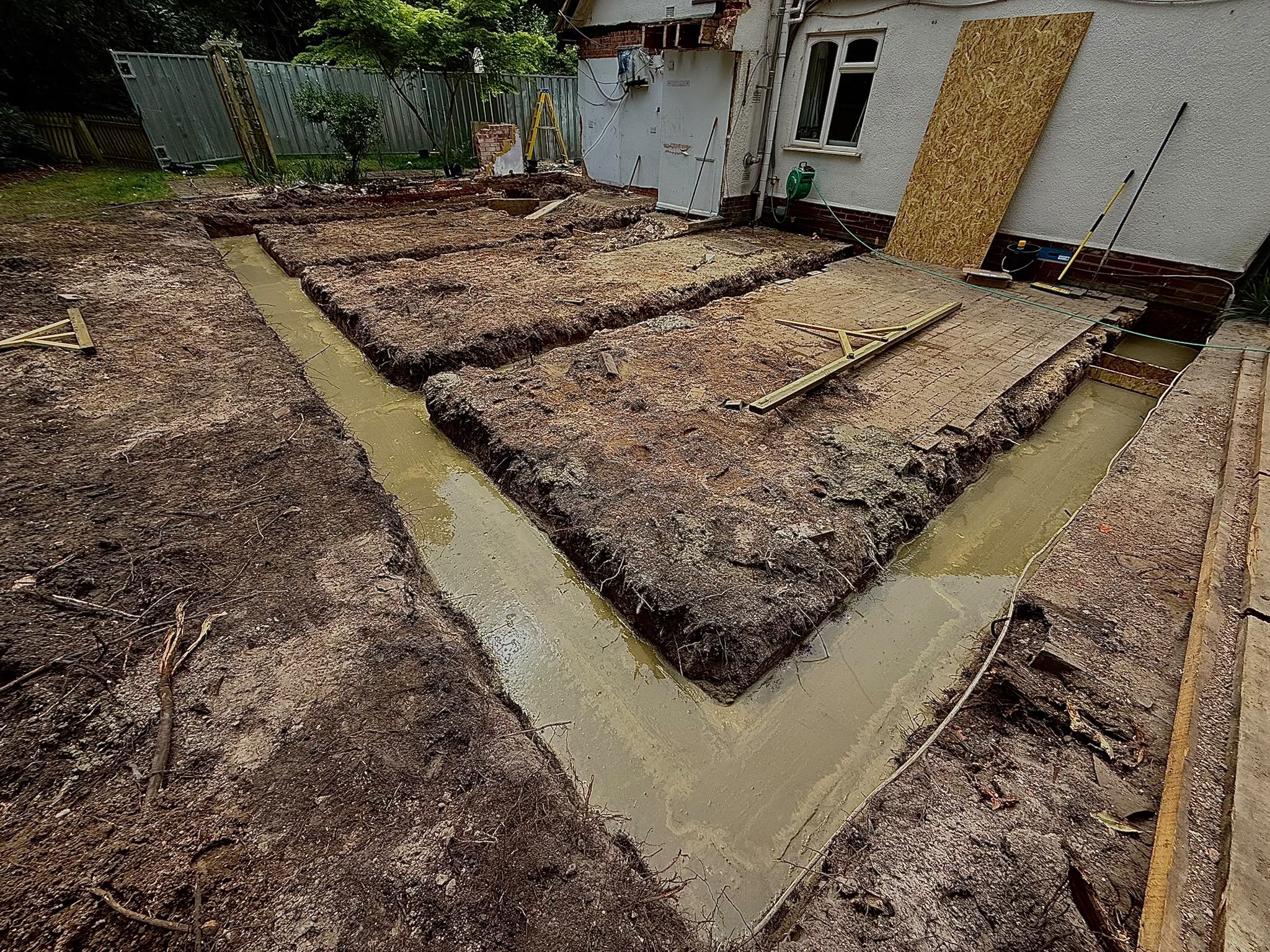 Natural stone patio